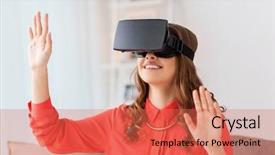  Presentation with augmented reality - Slide deck consisting of perception de soi - technology augmented reality gaming entertainment background and a coral colored foreground