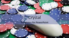  Presentation with online gambling - Presentation theme with fresh little green branches of cedar or fir on stylish black background background and a black colored foreground