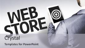  Presentation with web - Slide set enhanced with online immage storese - business man with the text background and a light gray colored foreground