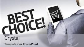  Presentation with choice - Audience pleasing slides consisting of online immage storese - business man with the text backdrop and a light gray colored foreground