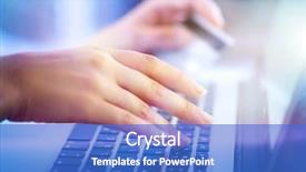  Presentation with online banking - Amazing PPT theme having online in internet e-banking backdrop and a cobalt blue colored foreground