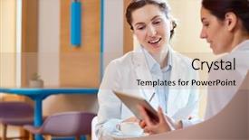  Presentation with managers - Audience pleasing PPT theme consisting of online information or watching video backdrop and a  colored foreground