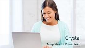  Presentation with international education - Audience pleasing slide set consisting of online learning - education concept - smiling international backdrop and a sky blue colored foreground