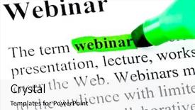  Presentation with definition - Theme featuring online meetings - definition of word webinar marked background and a white colored foreground