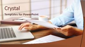  Presentation with lawyer - Beautiful slide deck featuring online meetings - lawyer sitting at the table backdrop and a lemonade colored foreground