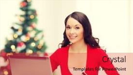  Presentation with gadget - Cool new slide set with online ordering - christmas x-mas electronics gadget concept backdrop and a red colored foreground