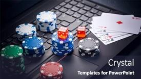  Presentation with money online - PPT theme consisting of online-poker-chips-cards background and a tawny brown colored foreground