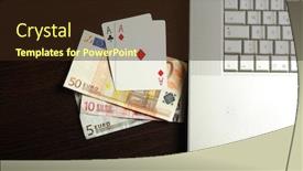  Presentation with poker - Theme having online-poker background and a wine colored foreground