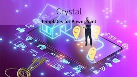  Presentation with real estate - Colorful presentation theme enhanced with online-real-estate-selling backdrop and a lilac colored foreground