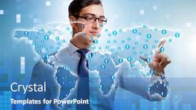  Presentation with job search - Presentation enhanced with online-recruitment-and-job-search background and a teal colored foreground