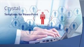  Presentation with job search - PPT layouts featuring online-recruitment-and-job-search background and a sky blue colored foreground