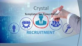  Presentation with job search - Audience pleasing PPT layouts consisting of online-recruitment-and-job-search backdrop and a light blue colored foreground