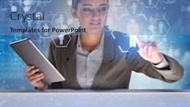  Presentation with job search - Slide deck enhanced with online-recruitment-and-job-search background and a teal colored foreground