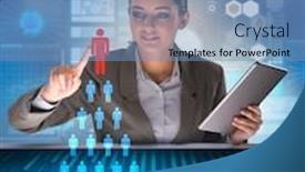  Presentation with job search - Theme with online-recruitment-and-job-search background and a teal colored foreground