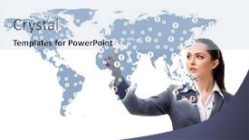  Presentation with online recruitment - Presentation enhanced with online-recruitment-and-job-search background and a light blue colored foreground