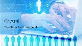  Presentation with job search - Audience pleasing PPT theme consisting of online-recruitment-and-job-search backdrop and a light blue colored foreground