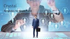  Presentation with online recruitment - Amazing PPT theme having online-recruitment-and-job-search backdrop and a light blue colored foreground