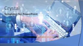  Presentation with job search - Slide set consisting of online-recruitment-and-job-search background and a light blue colored foreground