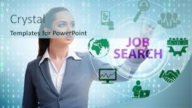  Presentation with online recruitment - Beautiful slide deck featuring online-recruitment-and-job-search backdrop and a light blue colored foreground