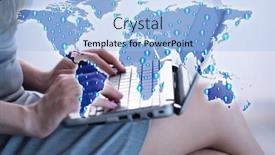  Presentation with online recruitment - Slides consisting of online-recruitment-and-job-search background and a light blue colored foreground