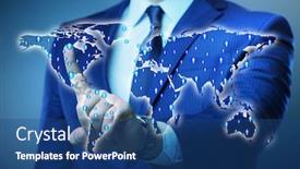  Presentation with job search - PPT theme with online-recruitment-and-job-search background and a ocean colored foreground