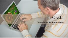  Presentation with online library - Slide deck consisting of online roulette game against attentive background and a coral colored foreground