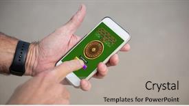  Presentation with roulette - Cool new theme with online roulette game against cropped backdrop and a light gray colored foreground