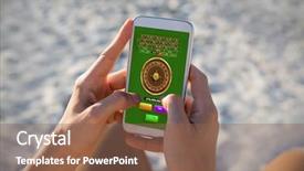  Presentation with roulette - Presentation theme featuring online roulette game against hands background and a violet colored foreground