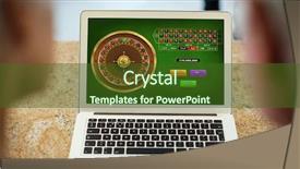  Presentation with roulette - Slide deck with online roulette game against senior background and a tawny brown colored foreground