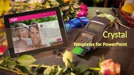  Presentation with credit card - Audience pleasing slides consisting of online security - dating website against digital tablet backdrop and a tawny brown colored foreground