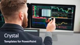  Presentation with welcome back handwriting - PPT theme consisting of online share trading - back view of bearded young background and a tawny brown colored foreground