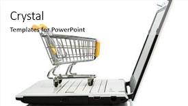  Presentation with online shopping - PPT theme with online shopping and consumer behavior background and a white colored foreground