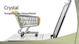  Presentation with behavior - Presentation theme having online shopping and consumer behavior background and a white colored foreground