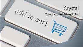  Presentation with cashback online shopping - Presentation design featuring online shopping concept add background and a light gray colored foreground