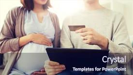 Presentation with pregnancy medicine healthcare and people - Cool new PPT theme with online shopping pregnancy and people backdrop and a navy blue colored foreground