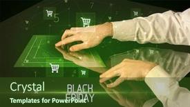  Presentation with friday - Beautiful slide set featuring online-shopping-with-black-friday backdrop and a tawny brown colored foreground