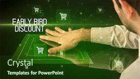  Presentation with early bird - Audience pleasing PPT layouts consisting of online-shopping-with-early-bird backdrop and a tawny brown colored foreground
