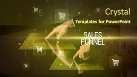 Presentation with sales funnel - Presentation theme having online-shopping-with-sales-funnel background and a tawny brown colored foreground