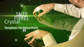  Presentation with sales funnel - Slide set having online-shopping-with-sales-funnel background and a forest green colored foreground