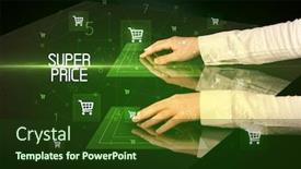  Presentation with online shopping - Slide set featuring online-shopping-with-super-price background and a tawny brown colored foreground