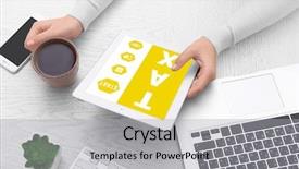  Presentation with online payment - Colorful slide set enhanced with online tax payment concept businesswoman backdrop and a light gray colored foreground