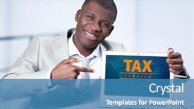  Presentation with online payment - Cool new theme with online tax payment concept handsome backdrop and a teal colored foreground