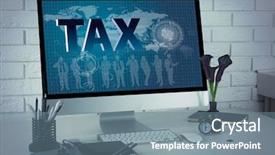  Presentation with online payment - Slides with online tax payment concept stylish background and a seafoam green colored foreground