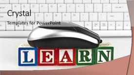  Presentation with learn - PPT layouts enhanced with online training - learn word with mouse background and a light gray colored foreground