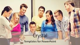  Presentation with high technology - Theme with online tutoring - education high school technology background and a soft green colored foreground