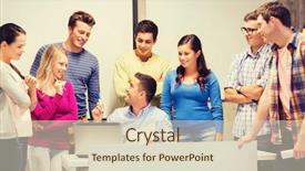  Presentation with high technology - Cool new PPT layouts with online tutoring - education high school technology backdrop and a soft green colored foreground