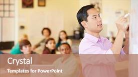  Presentation with high school students - Audience pleasing PPT theme consisting of online tutoring - high school students with teacher backdrop and a coral colored foreground