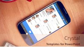  Presentation with chat - Presentation design featuring online university add against 3d interface of chat application background and a lemonade colored foreground