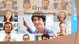  Presentation with online meeting - Amazing slides having online-video-conference-meeting backdrop and a coral colored foreground