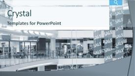  Presentation with search - PPT layouts having onlline shopping site - search box on blurred photo background and a sky blue colored foreground